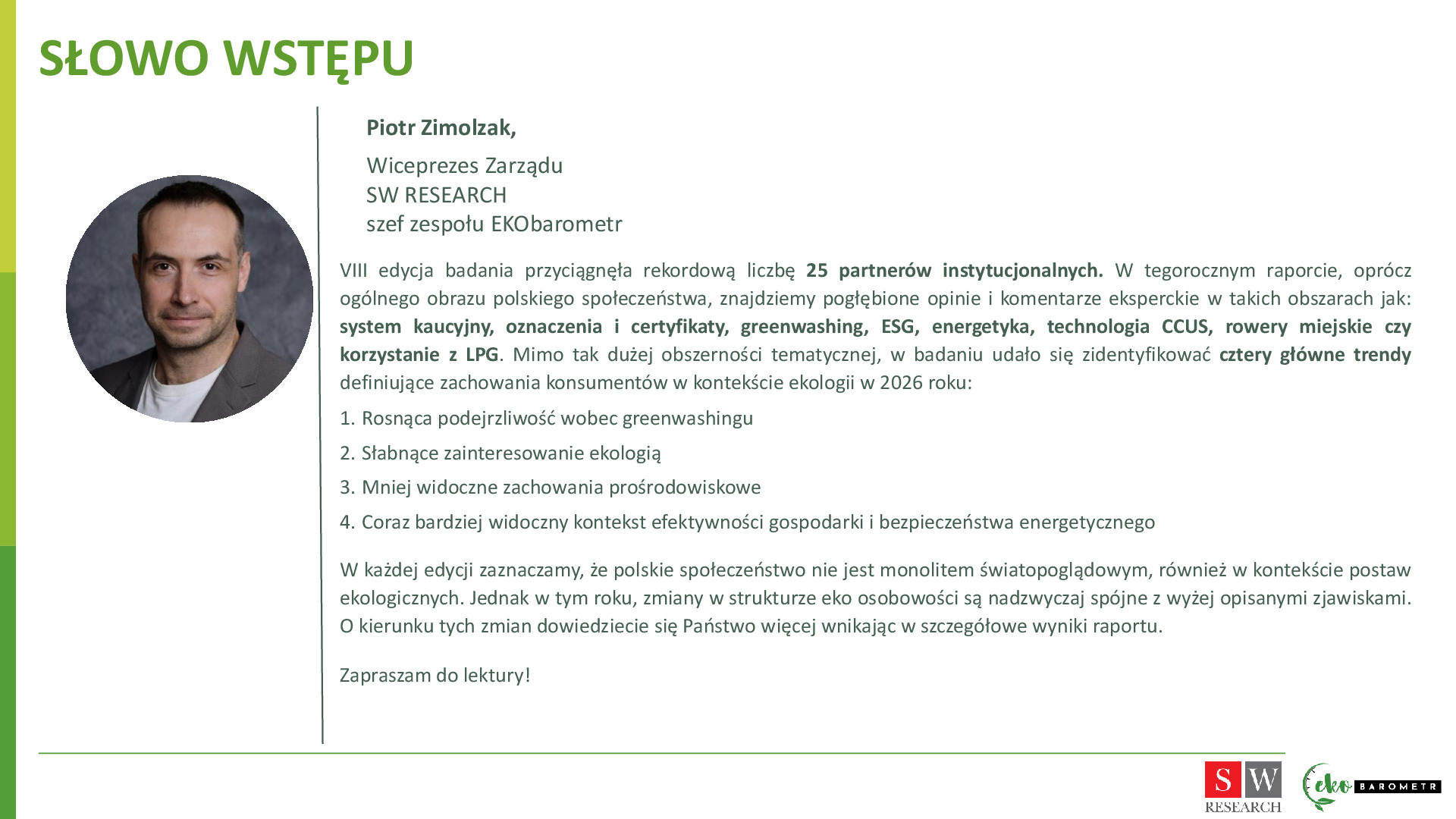 EKObarometr – pełna wersja raportu z ósmego pomiaru - slajd 2